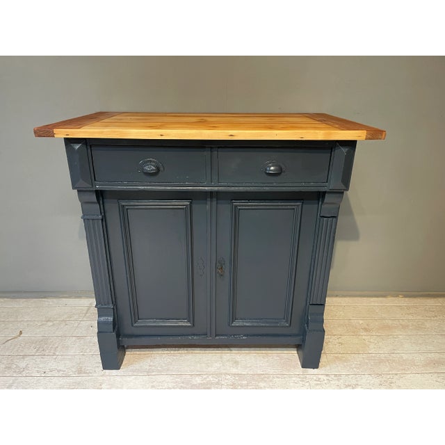 We gave this charming antique dresser a fresh coat of paint, sanded the surface, and oiled it. The interior was completely...