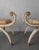 Pair of Antique Italian Neoclassical Style Curule Stools For Sale - Image 4 of 8