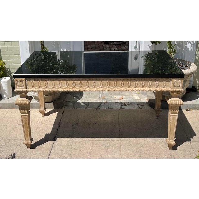 Dennis & Leen for Formations Neoclassical Granite Top Console Table