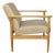 Vintage Loft Lounge Chair in Light Beige Velvet Upholstery and Beech, 1970 For Sale