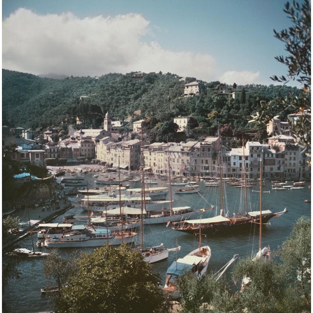 Slim Aarons, Portofino Harbour, 1955, Digital C-Type Photograph For Sale