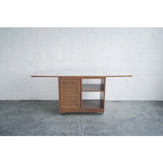 Vintage cabinet with folding top (67.75" opened). Newly refinished in-house at The Good Mod in Portland, OR. No maker's...