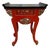 Vintage Chinese Asian Red & Black Lacquer W Gold Trim Side Table, Altar Table For Sale