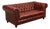 Chesterfield Style Oxford Red Leather Sofa For Sale