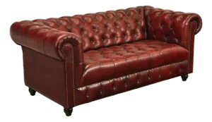 Chesterfield Style Oxford Red Leather Sofa
