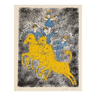 1960s Circus Horse Children's Serigraph For Sale