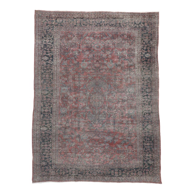 Antique Persian Tabriz Rug, 09'00 X 12'03 For Sale