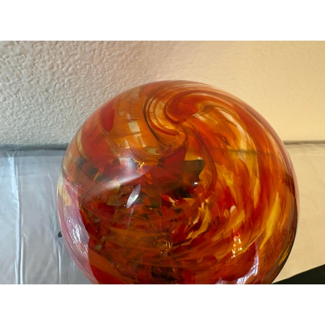 Christmas Vintage Hand Blown Glass Ornament in the Manner of j.b. Brown. For Sale - Image 4 of 6