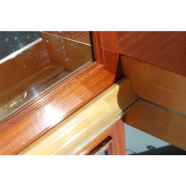 Curved Dressing Table with Stool by Paolo Buffa for Ducrot, 1950s, Set of 2 For Sale - Image 9 of 18