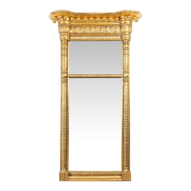 Sheraton Gilt Gesso Tabernacle Mirror, Attributed to Waterhouse, Circa 1810 For Sale