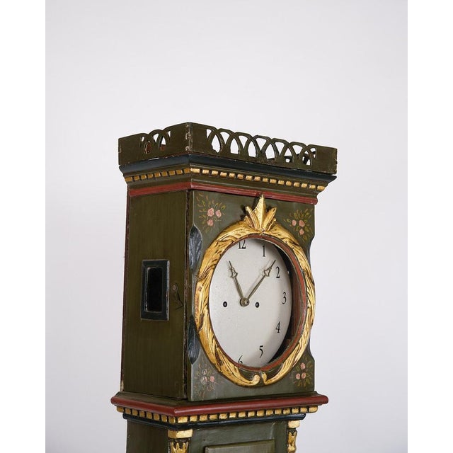 Antique Bornholm Clock with Hand Painted Decoration, 1840s For Sale - Image 11 of 13