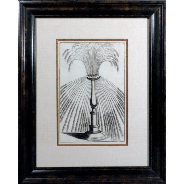 17th Century Set of Six Framed Böckler Baroque Fountain Engravings, 1664 For Sale - Image 5 of 12