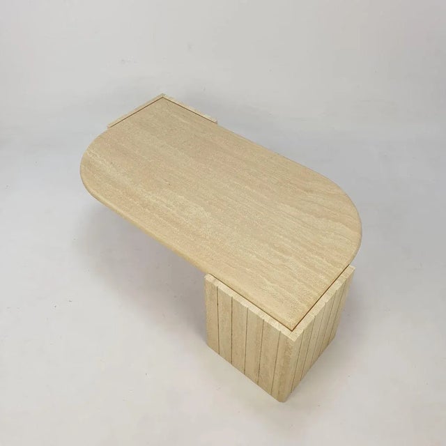 Mid-Century Italian Travertine Coffee Table, 1980s For Sale - Image 16 of 17