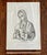 Black Mid 20th Century Old Master Art Drawings: Raphael, Leonardo, Rubens (Set of 5) - Unknown Artist For Sale - Image 8 of 8