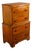 1930s to 1950s Transitional Solid Maple Tall Chest of Drawers With Hand Carved Pulls For Sale