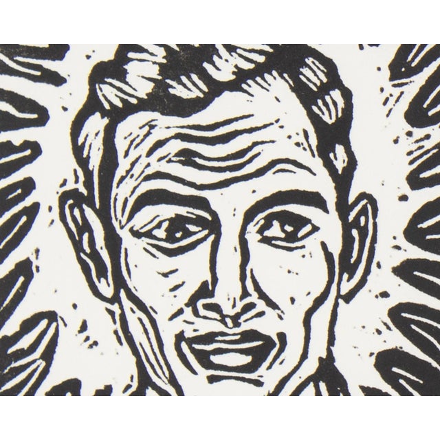 Printmaking Materials 2003 "Bob" Woodcut Print by Douglas Bourgeois For Sale - Image 7 of 8