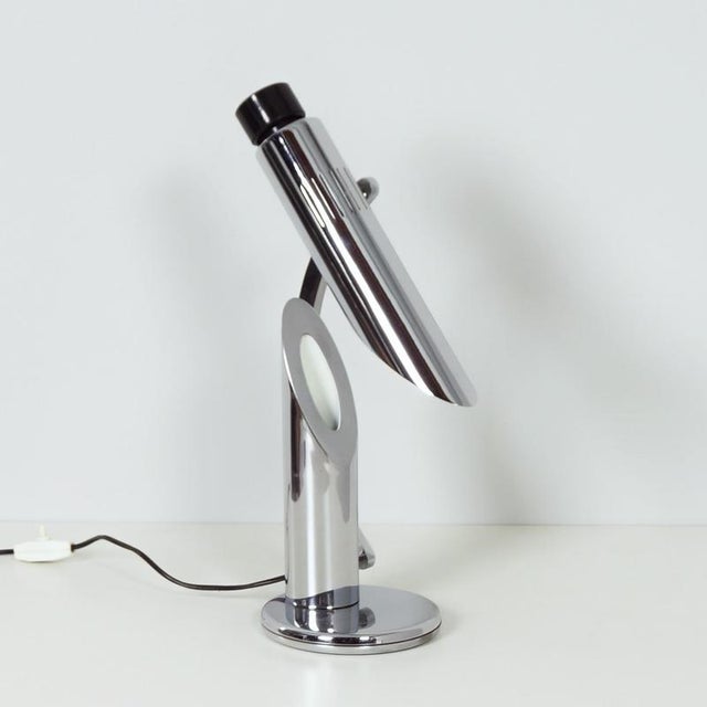 Contemporary Tharsis Adjustable Table Lamp in Chrome by Luis Perez de la Oliva for Phase, 1973 For Sale - Image 3 of 9