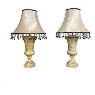 Italian Marble Table Lamps, 1910, Set of 2 For Sale
