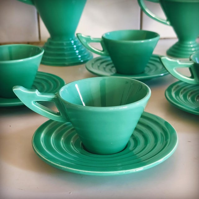 1930s Art Deco Coffee Service from Salins Studio, France, 1930s, Set of 10 For Sale - Image 5 of 18