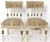 An intersted set of 4 vintage Swedish Gustavian dining chairs. The chairs have a great look and are finished in a cream...