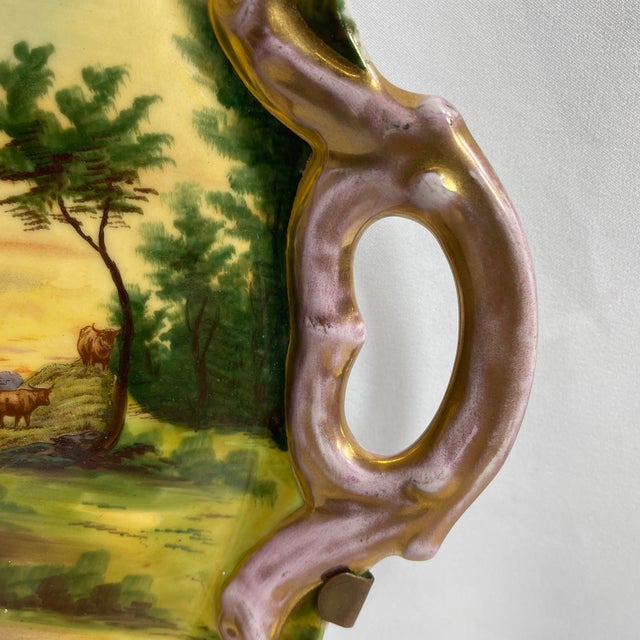 1920s Decorative Wall Hand Painted Plate Stamped Victoria For Sale - Image 4 of 9