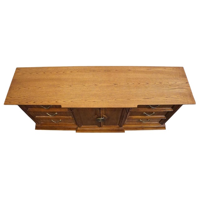 Thomasville Furniture Renaissance Collection Solid Oak 76" Triple Door Dresser 34511-150 For Sale - Image 11 of 15