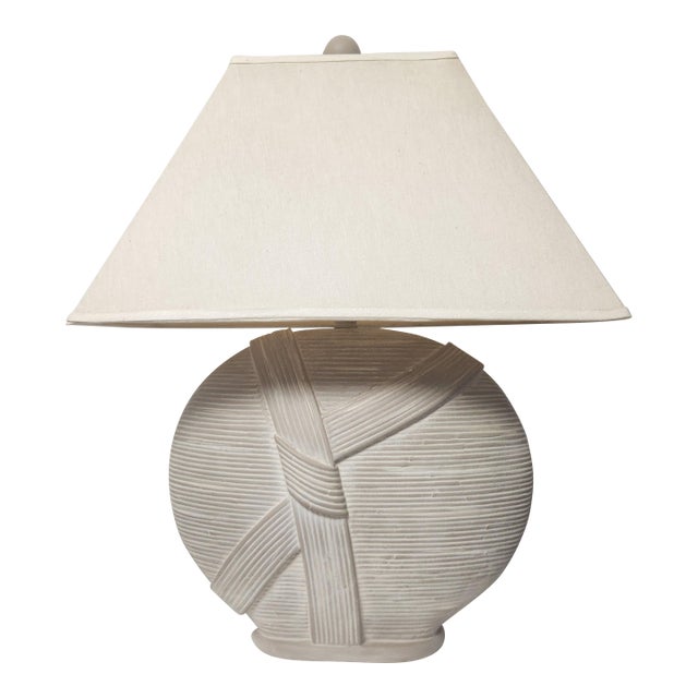 Elegant 1980s Ceramic Pencil Reed Lamp Signed For Sale