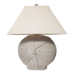 Elegant 1980s Ceramic Pencil Reed Lamp Signed