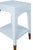 Matthew Izzo Home Patti Glossy Light Blue Lacquer One Drawer Side Table With Antique Brass Foot Caps For Sale In New York - Image 6 of 6