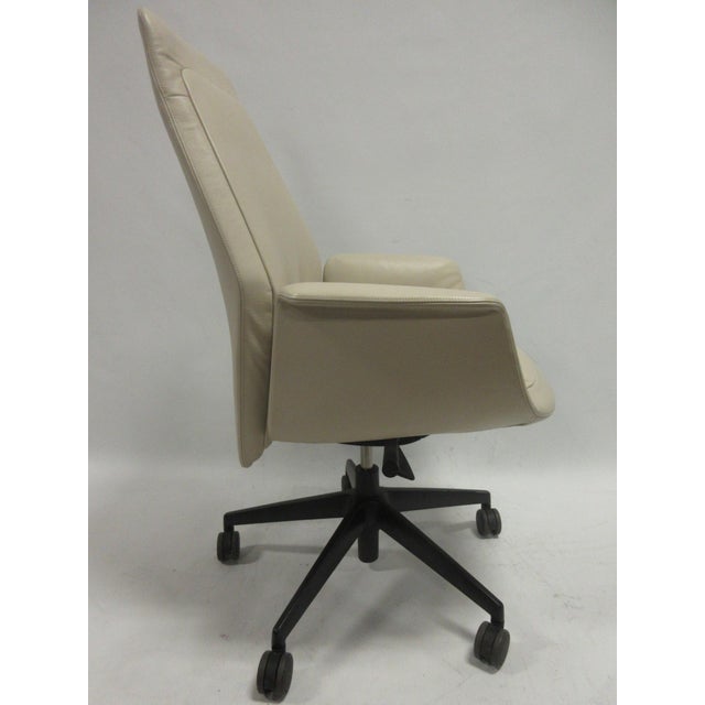 Poltrona Frau Downtown Executive Chair In Cream Leather Chairish