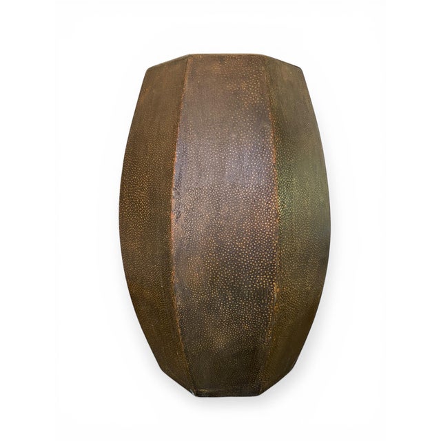 Early 20th Century Early 20th Century Chinese Shagreen Patterned Stool For Sale - Image 5 of 10