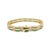 Metal 5.03 Ct Emerald & Diamond Double Row Tennis Wedding Bracelet in 14k Yellow Gold For Sale - Image 7 of 14