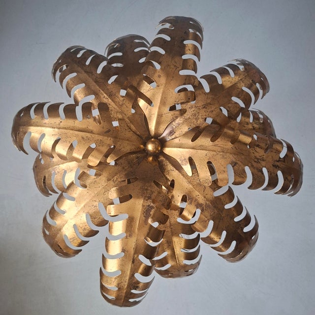 Mid-Century Modern Vintage Palm Tree Lamp, 1970s For Sale - Image 3 of 12