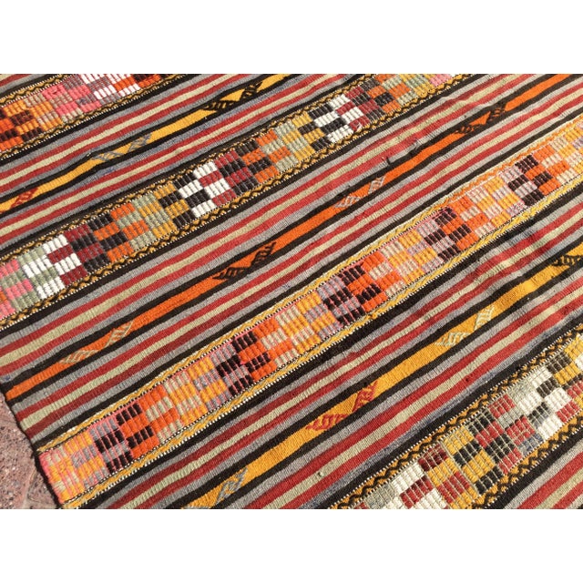 Red Tribal Kilim Rug - 67" X 101" For Sale - Image 8 of 12