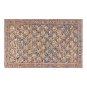 One-of-a-kind Antique Persian Tabriz Botanic Handmade Wool Carpet