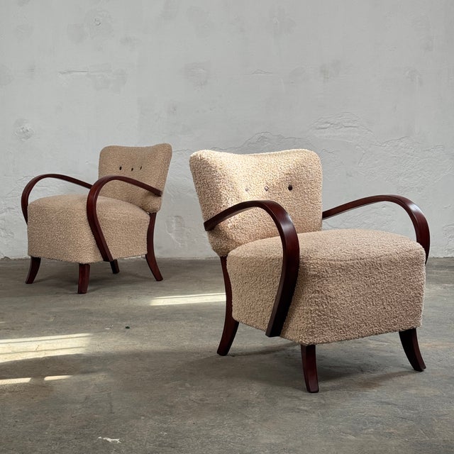 Art Deco H-237 Chairs by Jindřich Halabala for Up Závody, 1930s, Set of 2 For Sale - Image 10 of 13