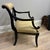 Black Early 20th Century Regency Black and Gold Open Back Arm Chairs For Sale - Image 8 of 11