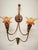 Two-Light Wall Lamp with Murano Glass, 1980s, in Very Good conditions. Designed 1980 to 1989 Up to 250V (Europe/UK...