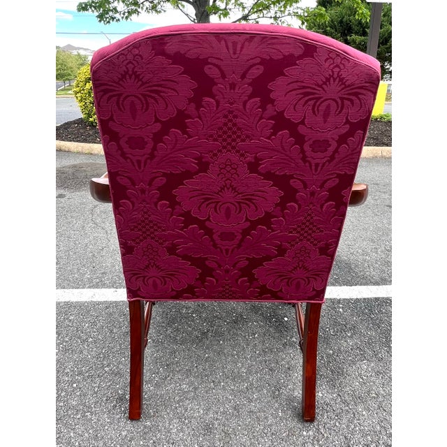 Vintage Georgian Style Mahogany Gainsborough Chairs - A Pair For Sale - Image 9 of 9