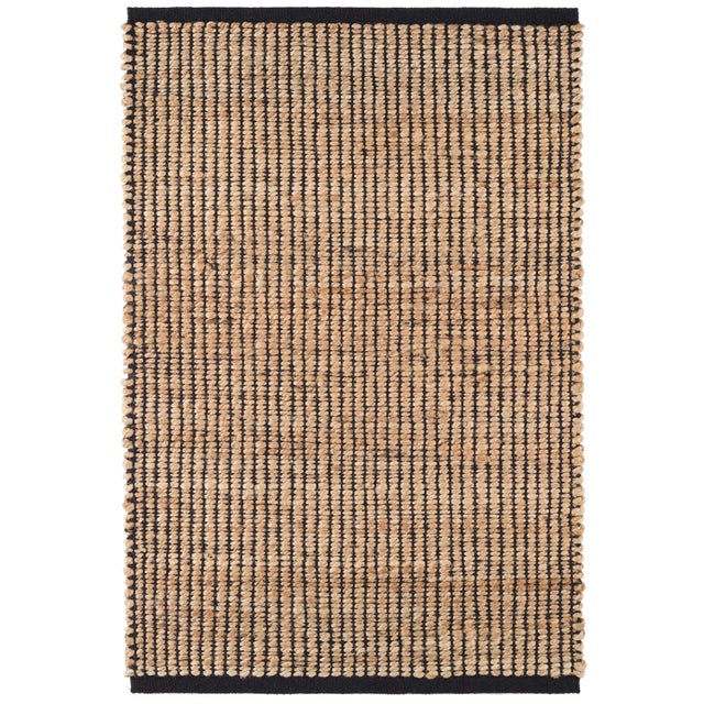 Dash & Albert Dash & Albert by Annie Selke Gridwork Black Woven Jute Rug, 7' 6" x 9' 6" For Sale - Image 4 of 4