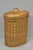 Vintage Mid Century Modern Handwoven Wicker Rattan Laundry Basket W Lid For Sale - Image 9 of 17