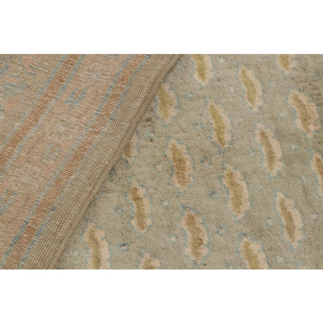 Brown Antique Sivas Traditional Bronze and Blue Wool Rug For Sale - Image 8 of 8