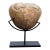Natural Stone Sculpture With Metal Stand - Unique Engraved Art Piece For Sale