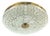 Mid-Century Modern Scandinavian Glass and Brass Flush Mount by Carl Fagerlund for Orrefors, Sweden, 1960s For Sale