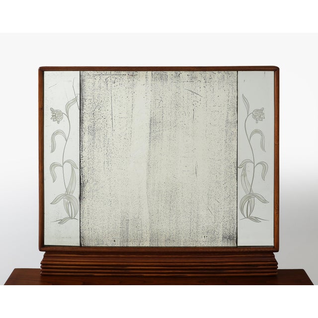 1940's Art-Deco Style Italian Hallway Console And Mirror Ico Parisi Style For Sale In New York - Image 6 of 12