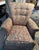 English Vintage Floral Tufted Rocking Chair & Matching Ottoman With Nailhead Trim For Sale - Image 3 of 12