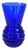 Art Deco Vase with Ribbed Base in Cobalt Blue, 1930s For Sale