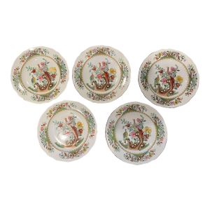 19th Century Spode Warren & Gillow Asiatic Pheasant, , Set of 5 Plates