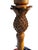 Abstract Shabby Chic Pineapple Bamboo Table Lamp Glass Shade Hollywood Regency Coastal Tiki Palm Beach Mid Century For Sale - Image 4 of 9