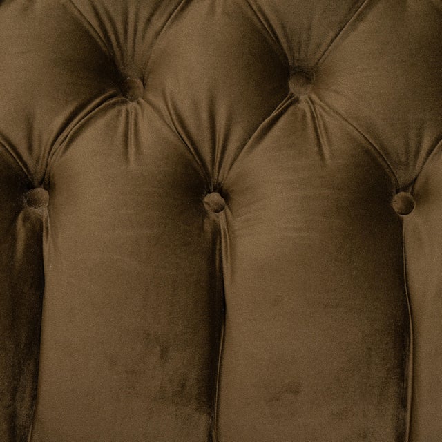 French Napoleon III Velvet Upholstered Sofa, Second Empire Style, France, Circa 1880 For Sale - Image 3 of 14
